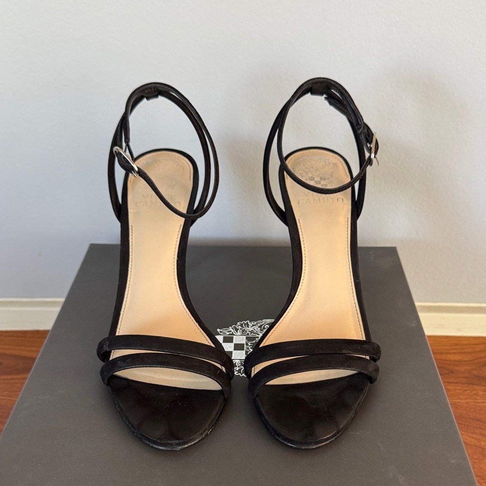 Vince Camuto Black Strappy Heels